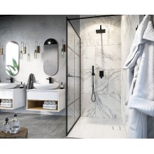 Душевая перегородка Excellent Fabrika 100x200 KAEX.4006.1000.LP профиль Черный стекло прозрачное