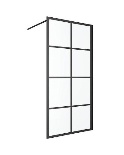Душевая перегородка Excellent Fabrika 100x200 KAEX.4006.1000.LP профиль Черный стекло прозрачное