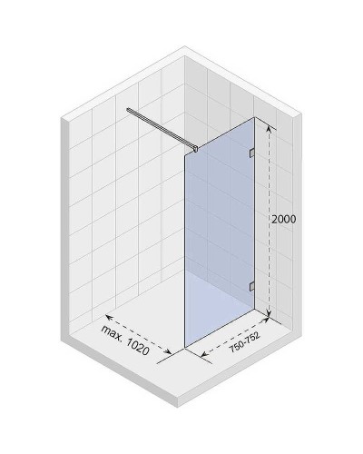 Душевая перегородка Riho SZ Scandic NXT X104 80 G001110120 (GX00492C0) профиль Хром стекло прозрачное