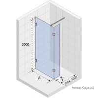 Душевая перегородка Riho SZ Scandic NXT X402 97 G001124120 (GX00752C0) профиль Хром стекло прозрачное