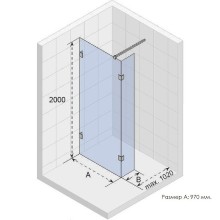 Душевая перегородка Riho SZ Scandic NXT X402 97 G001124120 (GX00752C0) профиль Хром стекло прозрачное