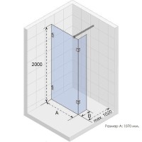 Душевая перегородка Riho SZ Scandic NXT X402 107 G001125120 (GX00762C0) профиль Хром стекло прозрачное