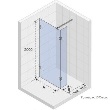Душевая перегородка Riho SZ Scandic NXT X402 107 G001125120 (GX00762C0) профиль Хром стекло прозрачное