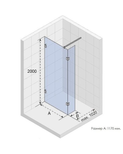 Душевая перегородка Riho SZ Scandic NXT X402 117 G001126120 (GX00772C0) профиль Хром стекло прозрачное