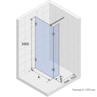 Душевая перегородка Riho SZ Scandic NXT X402 137 G001127120 (GX00782C0) профиль Хром стекло прозрачное