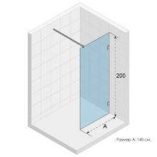 Душевая перегородка Riho SZ Scandic NXT  X400 140 G001114120 (GX00532C0) профиль Хром стекло прозрачное