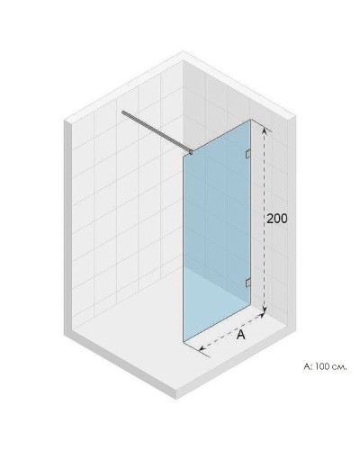 Душевая перегородка Riho SZ Scandic NXT  X400 100 G001113120 (GX00522C0) профиль Хром стекло прозрачное