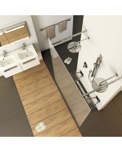 Душевая перегородка Ravak Walk-In Free 140 GW9FM0C00Z1 профиль Хром стекло Transparent