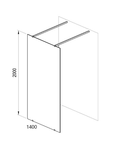 Душевая перегородка Ravak Walk-In Free 140 GW9FM0C00Z1 профиль Хром стекло Transparent