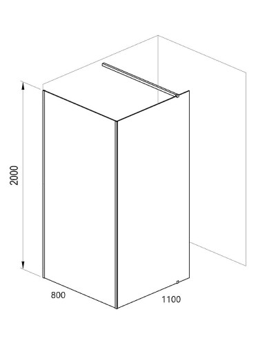 Душевая перегородка Ravak ST Walk-In Corner 110x80 GW1CD4300Z1 профиль Черный стекло Transparent