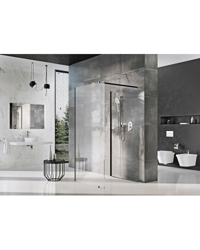 Душевая перегородка Ravak ST Walk-In Corner 120х80 GW1CG4300Z1 профиль Черный стекло Transparent