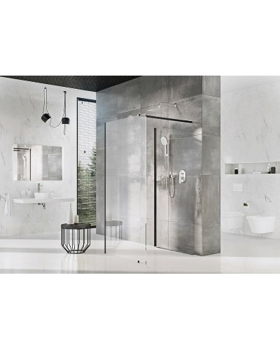 Душевая перегородка Ravak ST Walk-In Corner 120х80 GW1CG4300Z1 профиль Черный стекло Transparent