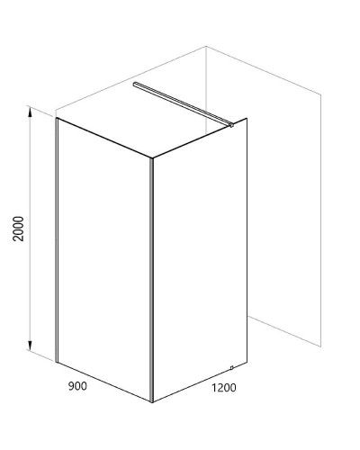 Душевая перегородка Ravak ST Walk-In Corner 120х90 GW1CG7300Z1 профиль Черный стекло Transparent