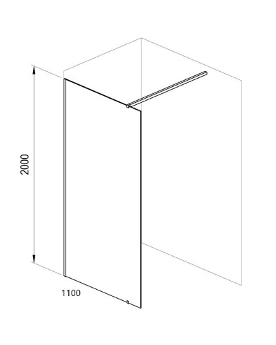 Душевая перегородка Ravak Walk-In Wall 110 GW9WD0C00Z1 профиль Хром стекло Transparent