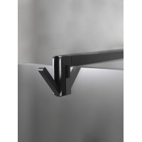 Душевая перегородка Jacob Delafon Serenity 100х200 E14W100-BLV профиль Черный стекло прозрачное