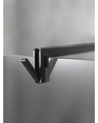 Душевая перегородка Jacob Delafon Serenity 120х200 E14W120-BLV профиль Черный стекло прозрачное