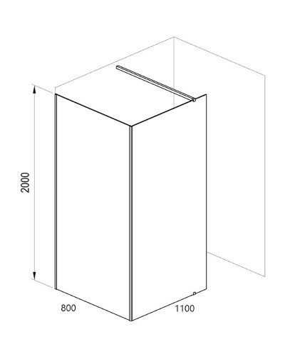 Душевая перегородка Ravak ST Walk-In Corner 110х80 GW1CD4C00Z1 профиль Хром стекло Transparent