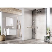 Душевая перегородка Ravak Walk-In Wall 100 GW9WA0300Z1 профиль Черный стекло Transparent