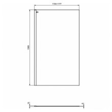 Душевая перегородка Ideal Standard Connect 2 120 K9379V3 профиль Черный стекло прозрачное