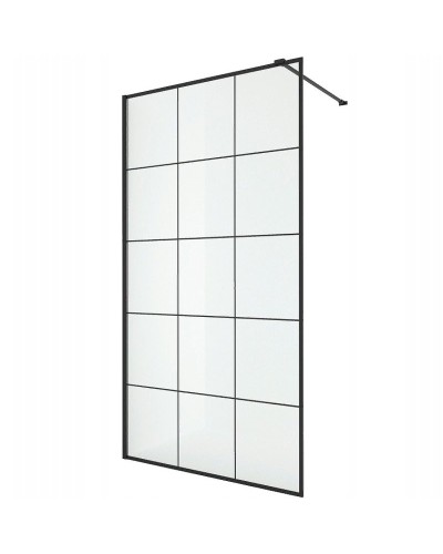 Душевая перегородка Cerutti SPA Muza 100x100 T100 профиль Черный стекло прозрачное