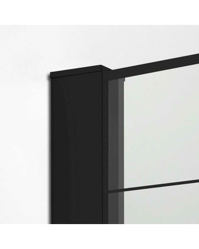 Душевая перегородка Cerutti SPA Muza 100x100 T100 профиль Черный стекло прозрачное