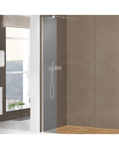 Душевая перегородка Cezares Liberta 25 LIBERTA-L-1-25-GR-Cr профиль Хром стекло серое