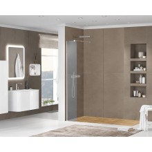 Душевая перегородка Cezares Liberta 25 LIBERTA-L-1-25-GR-Cr профиль Хром стекло серое