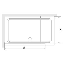 Душевая перегородка RGW Walk In WA-012B 80 35101280-84 профиль Черный стекло прозрачное
