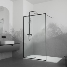 Душевая перегородка RGW Walk In WA-012B 100 35101210-84 профиль Черный стекло прозрачное