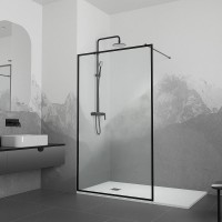 Душевая перегородка RGW Walk In WA-012B 120 35101212-84 профиль Черный стекло прозрачное