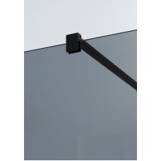 Душевая перегородка Cezares Liberta 100 LIBERTA-L-1-100-120-GR-NERO профиль Черный матовый стекло серое