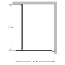 Душевая перегородка Cezares Liberta 100 LIBERTA-L-1-100-120-C-Cr профиль Хром стекло прозрачное