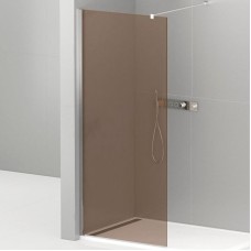 Душевая перегородка Cezares Liberta 110 LIBERTA-L-1-110-120-BR-Cr профиль Хром стекло бронзовое