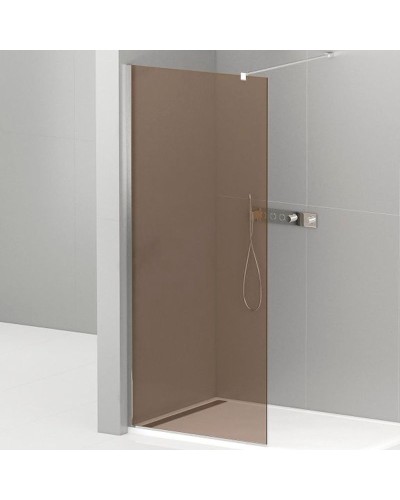 Душевая перегородка Cezares Liberta 110 LIBERTA-L-1-110-120-BR-Cr профиль Хром стекло бронзовое