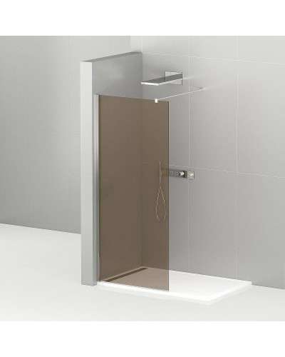 Душевая перегородка Cezares Liberta 110 LIBERTA-L-1-110-120-BR-Cr профиль Хром стекло бронзовое