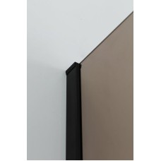Душевая перегородка Cezares Liberta 110 LIBERTA-L-1-110-120-BR-NERO профиль Черный матовый стекло бронзовое