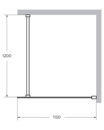 Душевая перегородка Cezares Liberta 115 LIBERTA-L-1-115-120-C-Cr профиль Хром стекло прозрачное