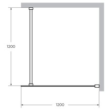 Душевая перегородка Cezares Liberta 120 LIBERTA-L-1-120-120-GR-Cr профиль Хром стекло серое