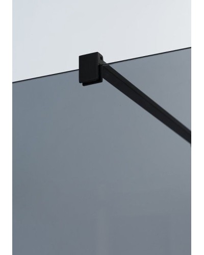 Душевая перегородка Cezares Liberta 120 LIBERTA-L-1-120-120-GR-NERO профиль Черный матовый стекло серое