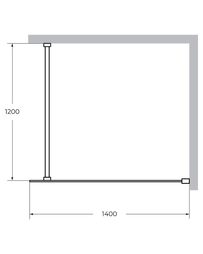 Душевая перегородка Cezares Liberta 140 LIBERTA-L-1-140-120-C-Cr профиль Хром стекло прозрачное
