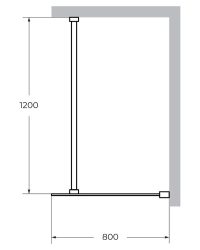 Душевая перегородка Cezares Liberta 80 LIBERTA-L-1-80-120-C-Cr профиль Хром стекло прозрачное