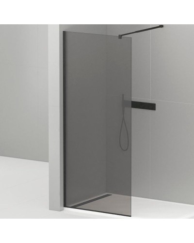 Душевая перегородка Cezares Liberta 80 LIBERTA-L-1-80-120-GR-NERO профиль Черный матовый стекло серое