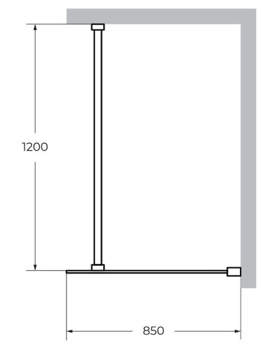 Душевая перегородка Cezares Liberta 85 LIBERTA-L-1-85-120-C-Cr профиль Хром стекло прозрачное