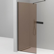 Душевая перегородка Cezares Liberta 90 LIBERTA-L-1-90-120-BR-NERO профиль Черный матовый стекло бронзовое