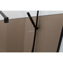 Душевая перегородка Cezares Liberta 90 LIBERTA-L-1-90-120-BR-NERO профиль Черный матовый стекло бронзовое