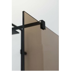 Душевая перегородка Cezares Liberta 90 LIBERTA-L-1-90-120-BR-NERO профиль Черный матовый стекло бронзовое