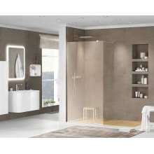 Душевая перегородка Cezares Liberta 90 LIBERTA-L-1-90-120-BR-Cr профиль Хром стекло бронзовое