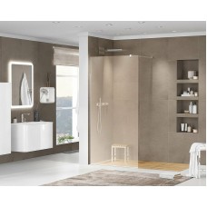 Душевая перегородка Cezares Liberta 90 LIBERTA-L-1-90-120-BR-Cr профиль Хром стекло бронзовое