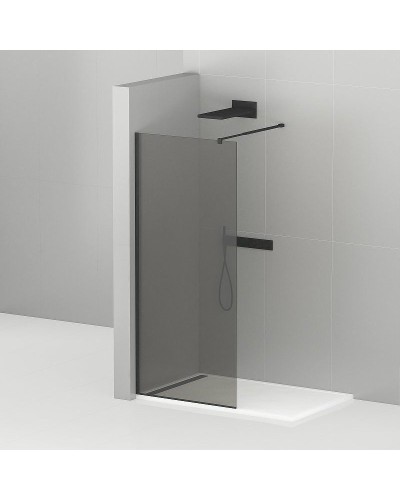 Душевая перегородка Cezares Liberta 90 LIBERTA-L-1-90-120-GR-NERO профиль Черный матовый стекло серое