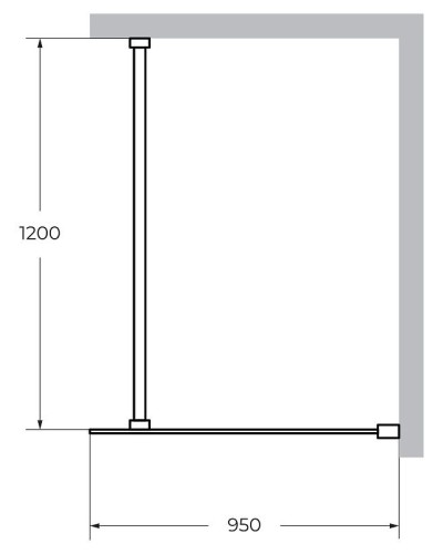 Душевая перегородка Cezares Liberta 95 LIBERTA-L-1-95-120-C-Cr профиль Хром стекло прозрачное